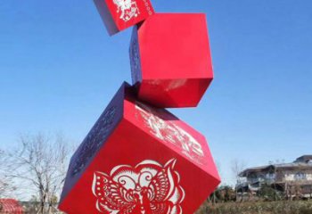 房地產(chǎn)立方體雕塑 現(xiàn)代幾何體雕塑 幾何雕塑