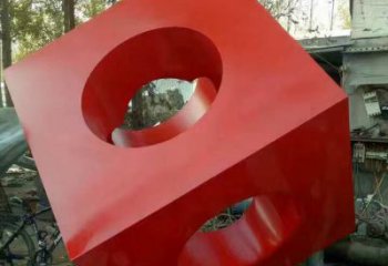 公園立方體雕塑 創(chuàng)意企業(yè)雕塑 美陳幾何體雕塑