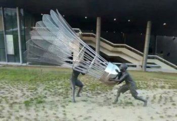 烤漆球拍雕塑 鋼管網球拍雕塑 室內體育雕塑