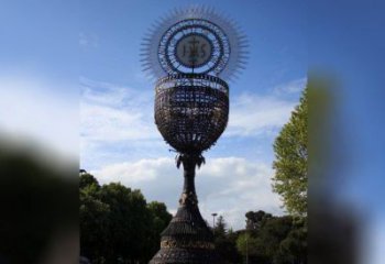 創(chuàng)意獎杯雕塑廠家 啞光標識雕塑 公園紀念雕塑