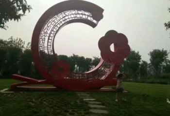 花環(huán)雕塑 歐式步行街環(huán)形雕塑 大型雕塑