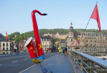 彩繪薩克斯雕塑 景觀西方樂隊雕塑 街頭樂器雕塑