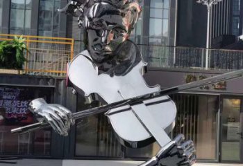 中式薩克斯雕塑 啞光樂器雕塑 游樂場西方樂隊雕塑