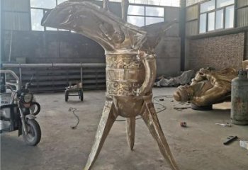 創意酒尊雕塑 啞光酒尊杯雕塑 公園酒器雕塑
