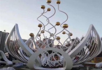 異形蓮花雕塑廠 現(xiàn)代校園花卉雕塑 校園水蓮花雕塑