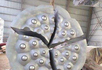 烤漆蓮蓬雕塑 鋼管植物雕塑 室內(nèi)雕塑