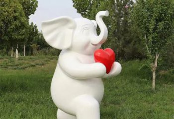 大象雕塑，街景小品，藝術玻璃鋼大象雕塑生產