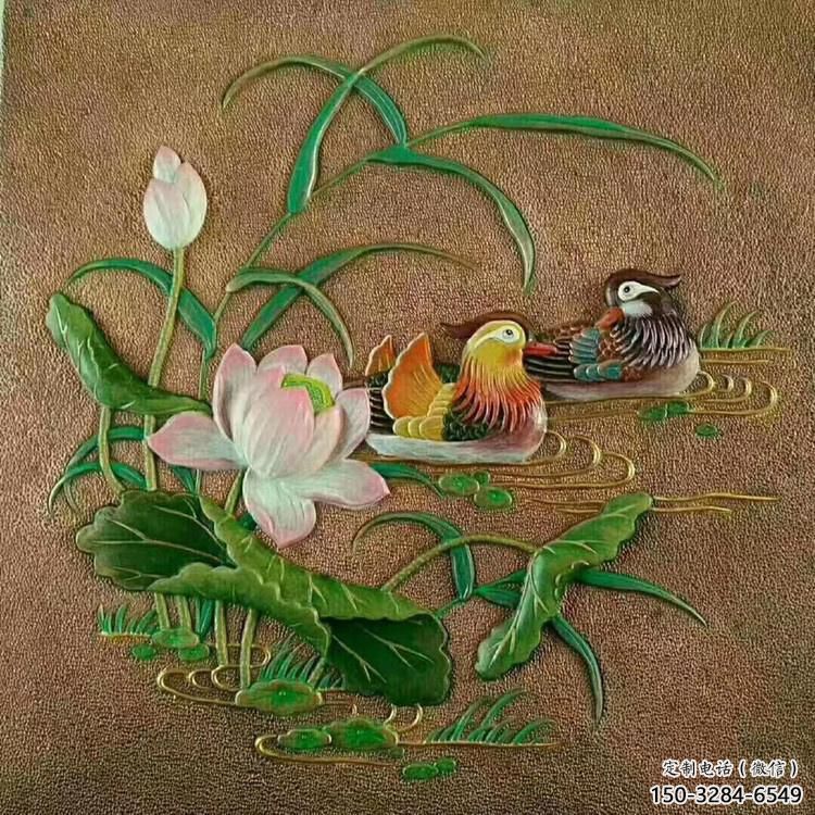 鴛鴦浮雕優選，多彩藝術，景觀動物浮雕廠家