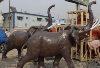 景觀大象雕塑制造，歐式風格，仿真大象雕塑定價