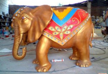 大象雕塑展品，公園小品，彩繪大象雕塑生產商
