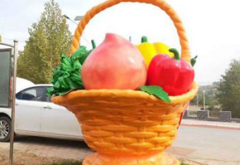 果籃雕塑制作優選，戶外雕塑，軟裝水果果籃雕塑優選