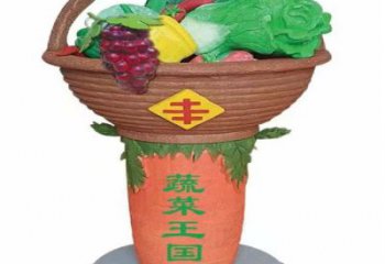 果籃雕塑定價，街景小品，鐵藝果籃雕塑批發