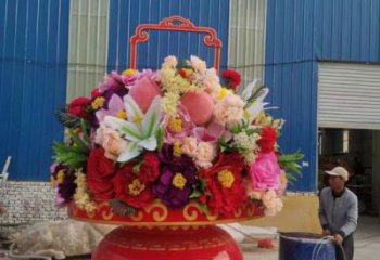 花籃雕塑制造商，露天雕塑，旅游區花籃雕塑訂做