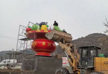 花籃雕塑優選，拉絲工藝，旅游區花籃雕塑承接