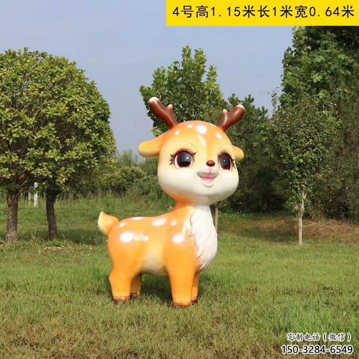 藝術小鹿雕塑優選，城市裝飾，卡通小鹿雕塑訂做