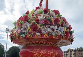 花籃雕塑精選，小區(qū)雕塑，小區(qū)花籃雕塑工程特供