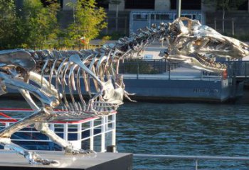 恐龍雕塑觀賞型，公園小品，景觀恐龍骨架雕塑常用