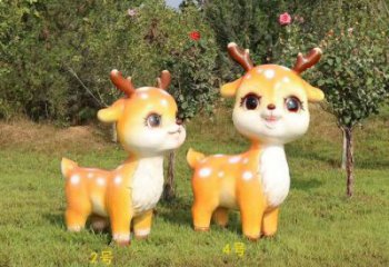 小鹿雕塑供求，美陳雕塑，標志卡通小鹿雕塑制造