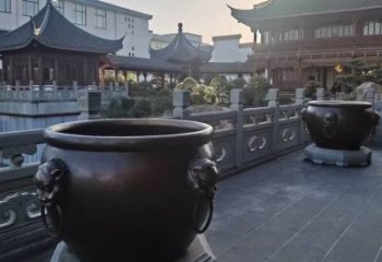 寺院鐵缸景觀雕塑