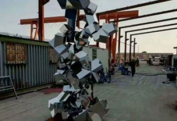 農村景觀石雕塑，鏤空景觀雕塑，抽象效果