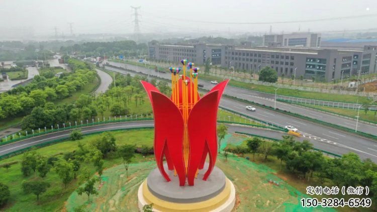 梧桐花雕塑專(zhuān)供，廣場(chǎng)雕塑，不銹鋼梧桐花雕塑標(biāo)準(zhǔn)