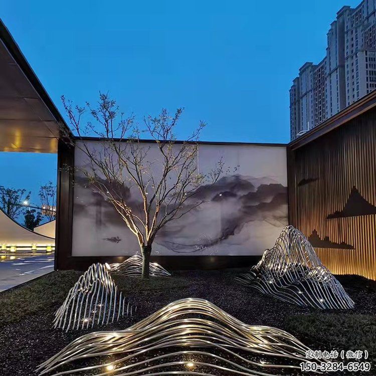 藝術假山雕塑，園林裝飾，鋼結構假山雕塑制造廠家