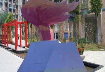抽象火把雕塑優(yōu)選，拉絲工藝，不銹鋼火把雕塑承接