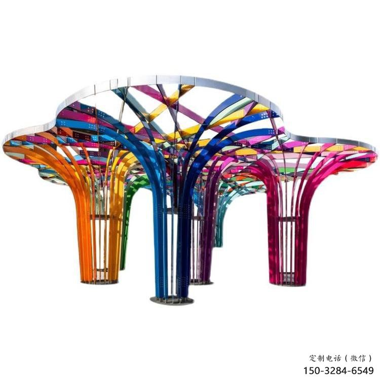 燈光樹雕塑，標識雕塑，燈光蘑菇樹雕塑制造廠家