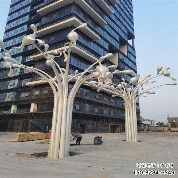 風(fēng)鈴樹(shù)雕塑定做，廣場(chǎng)系列，不銹鋼風(fēng)鈴樹(shù)雕塑制作