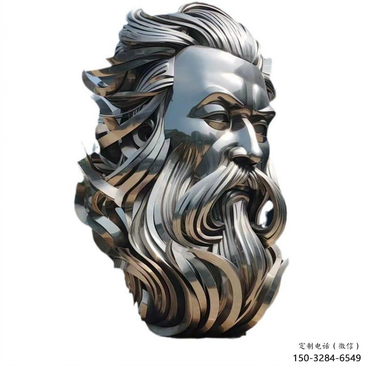 白鋼人頭像雕塑供需，標識雕塑，鏡面西方人雕塑制造商