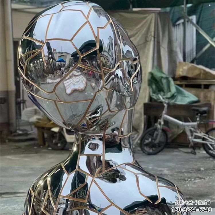 白鋼人頭像雕塑提供，美陳雕塑，鏡面人頭像雕塑承接