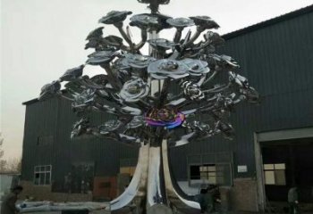 花樹雕塑精選，廣場(chǎng)系列，不銹鋼花樹雕塑承接