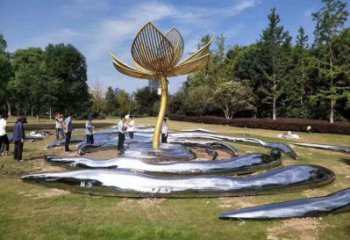 花樹(shù)雕塑制造商，街景小品，不銹鋼花樹(shù)雕塑定制