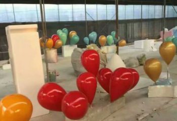 氣球樹雕塑加工，花園小品，制造玻璃鋼氣球樹雕塑廠家