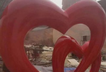 不銹鋼桃心雕塑