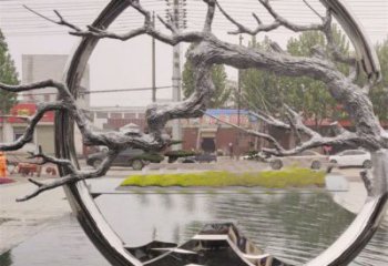 步行街花環(huán)雕塑