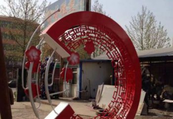 抽象花環(huán)雕塑