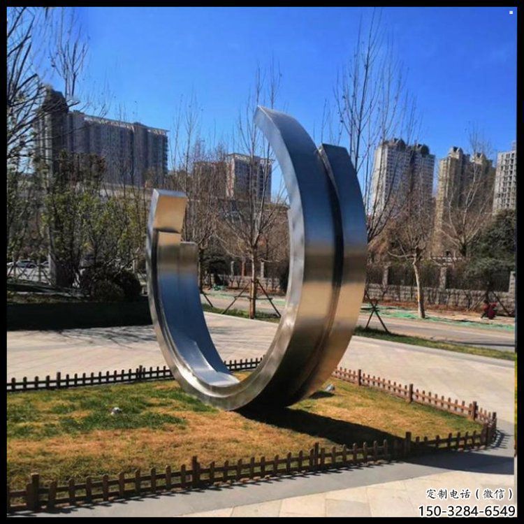 月亮船雕塑通用，街道標(biāo)識，不銹鋼月亮船雕塑承接