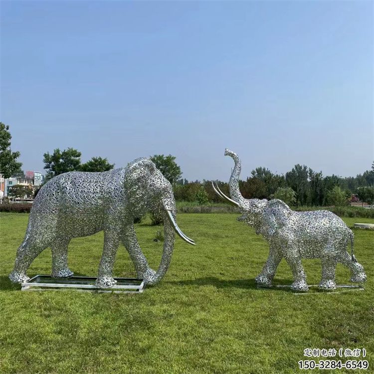 宣城鏤空大象雕塑制造商，動(dòng)物擺件，透雕大象雕塑定制