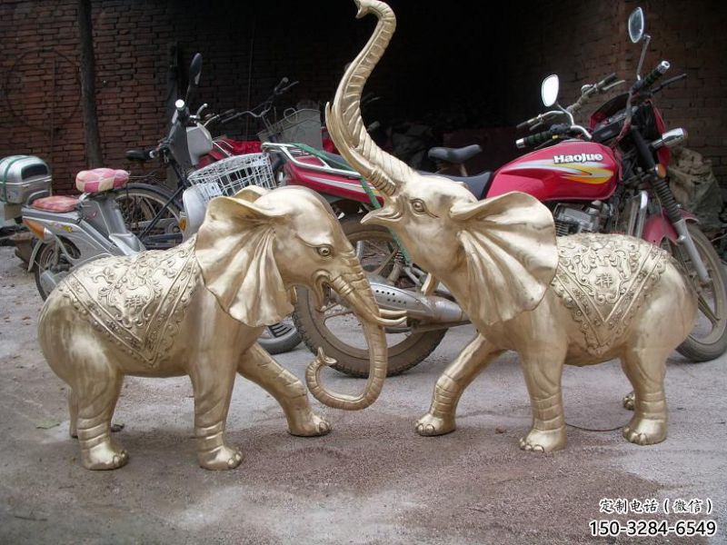 深圳大象雕塑制造商，小區(qū)擺件，銅大象雕塑提供