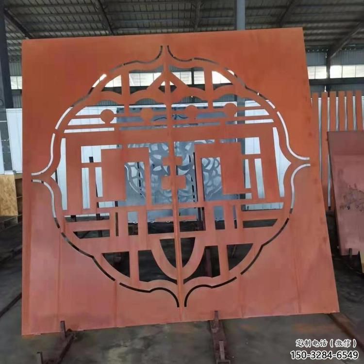 貴港鏤空景墻雕塑，耐候鋼鏤空工藝設(shè)計(jì)