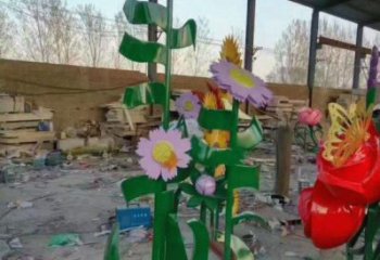 慶陽茉莉花雕塑訂做，城市雕塑，不銹鋼茉莉花雕塑廠