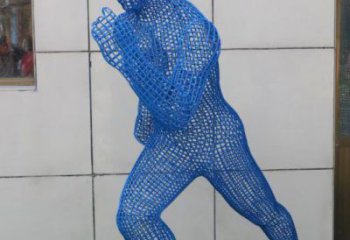 定西鏤空跑步雕塑，標識雕塑，烤漆鐵藝人物雕塑優選