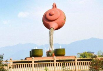 玉林公園天壺雕塑工廠，不銹鋼材質，圓雕形式