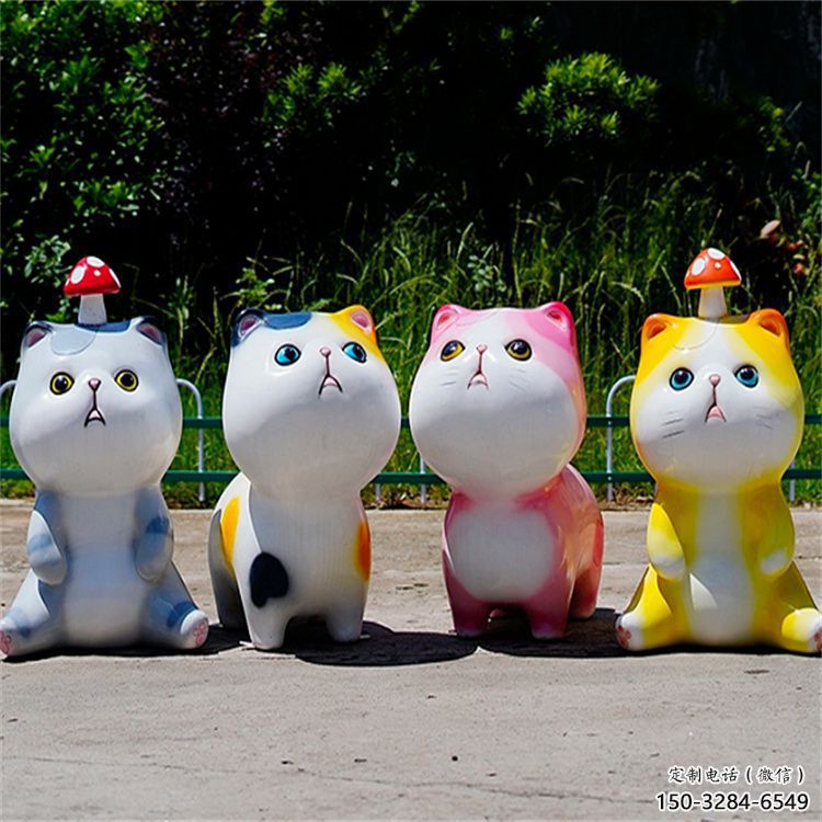 清鎮(zhèn)房地產(chǎn)貓咪雕塑，仿古動(dòng)漫雕塑，公園動(dòng)物制造