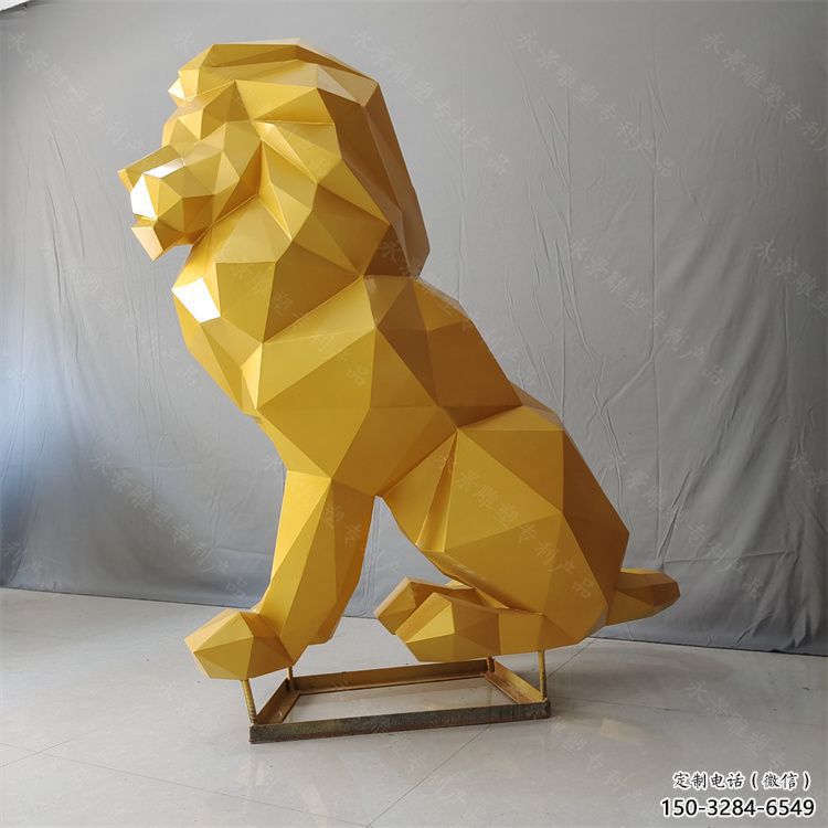 美蘭獅子雕塑服務商，動物雕塑，不銹鋼獅子雕塑制作