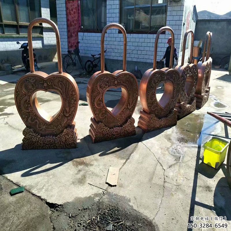 美蘭景觀同心鎖雕塑供應，藝術雕塑，現代鎖子雕塑供求