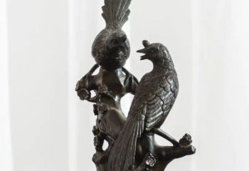 秀英園林喜鵲雕塑