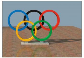 動(dòng)力五環(huán)不銹鋼雕塑，現(xiàn)代景觀(guān)擺件，烤漆工藝制作