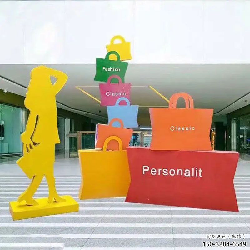 南關(guān)購(gòu)物人雕塑選定，景觀雕塑，不銹鋼購(gòu)物人雕塑生產(chǎn)商